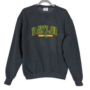 Champion Eco Authentic Baylor Bears Sweatshirt Mens Medium Gray‎ Fleece Lined